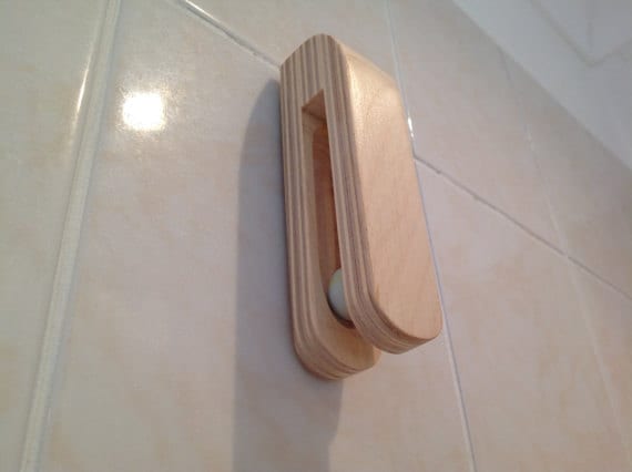 Oak Wood Wall Hook, Wooden Bathroom Towel Holder, Minimal Home