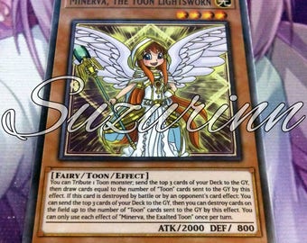 Minerva, the Toon Lightsworn - COMMON Orica - Fanmade Yugioh Card.