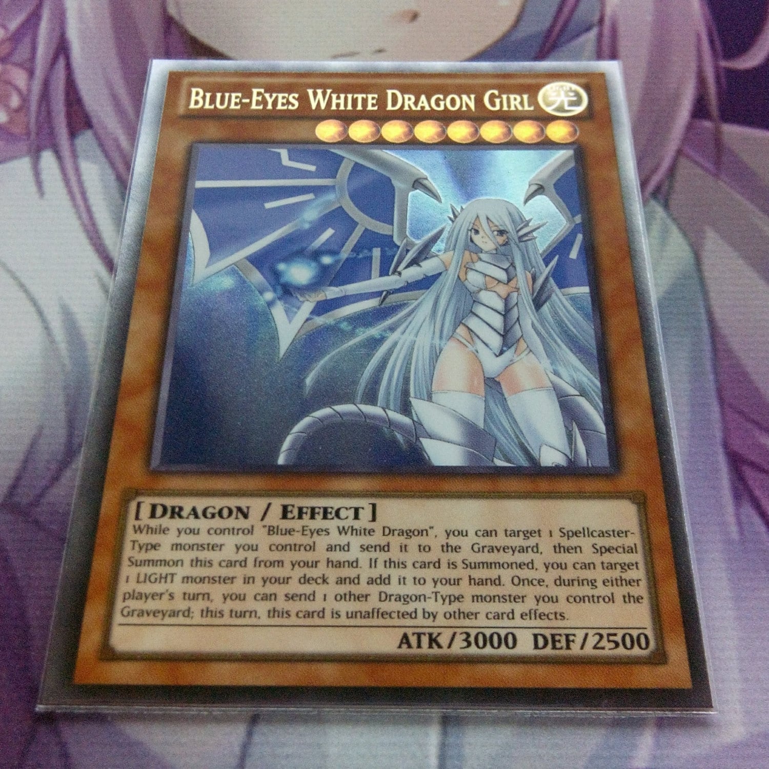 Blue-eyes White Dragon Girl ULTRA RARE Orica/proxy Fanmade - Etsy