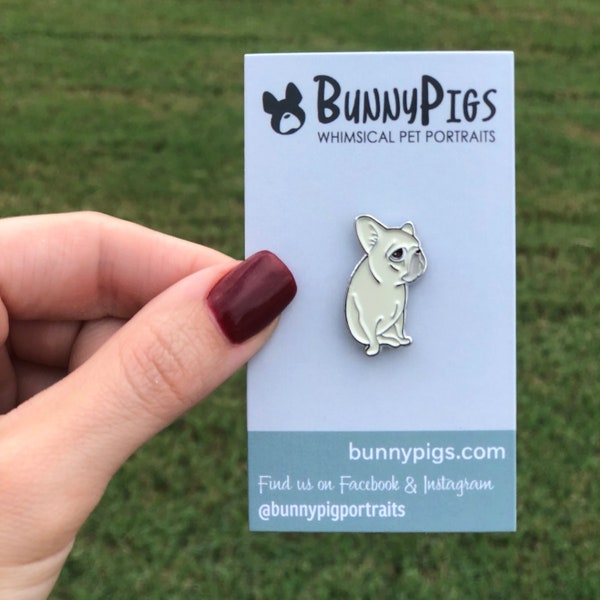 CLEARANCE French Bulldog "Sad Potato" enamel pin