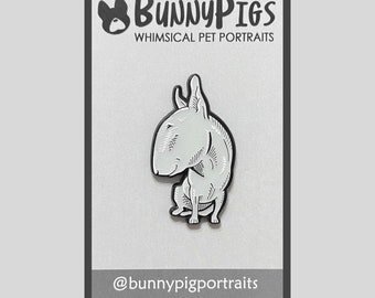 Bull Terrier - Enamel Pin - BunnyPigs Sketch Collection