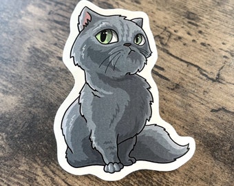 Blue cat - 3” sticker