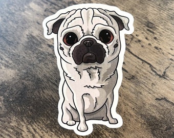 Pug puppy - 3” sticker