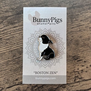 Zen Boston Terrier - enamel pin