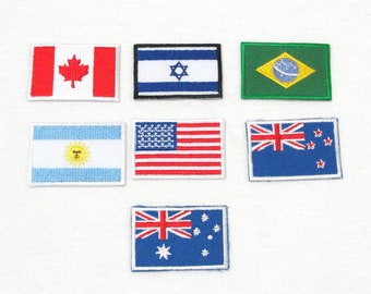 Iron On Flag Patch: Embroidered Travel Patches