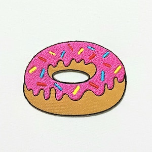 Bügelbild Donut: Rosa Glasur & Streusel