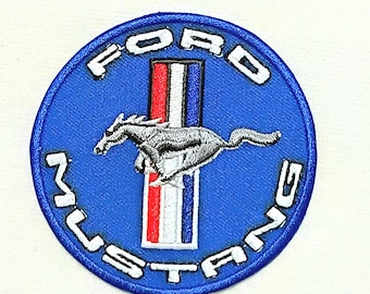 Écusson Mustang : cheval appliqué