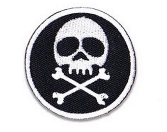 Skull and Crossbones Patch Black and Gold Punk Rock Quality - Etsy