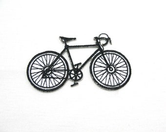 Iron On Bicycle Patch: Applique (8.5 cm x 4.7 cm)