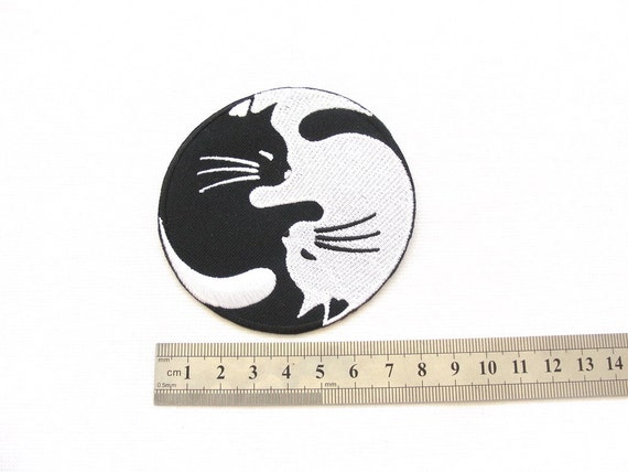 Toppa termoadesiva Toppa patch toppe patch ying yang nr 5 diametro 7 cm