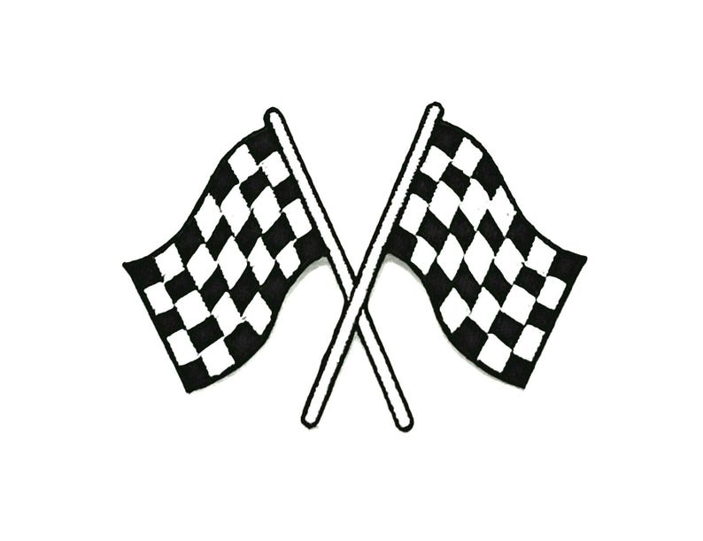 Écusson drapeau à damier image 1
