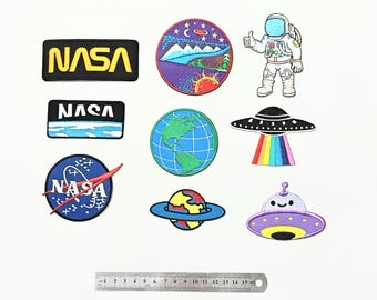 Écusson thermocollant spatial : NASA, OVNI (6,8 cm)