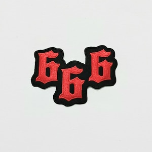 666 Iron On Patch