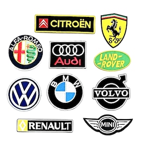 Opstrijkbare automerkpatches