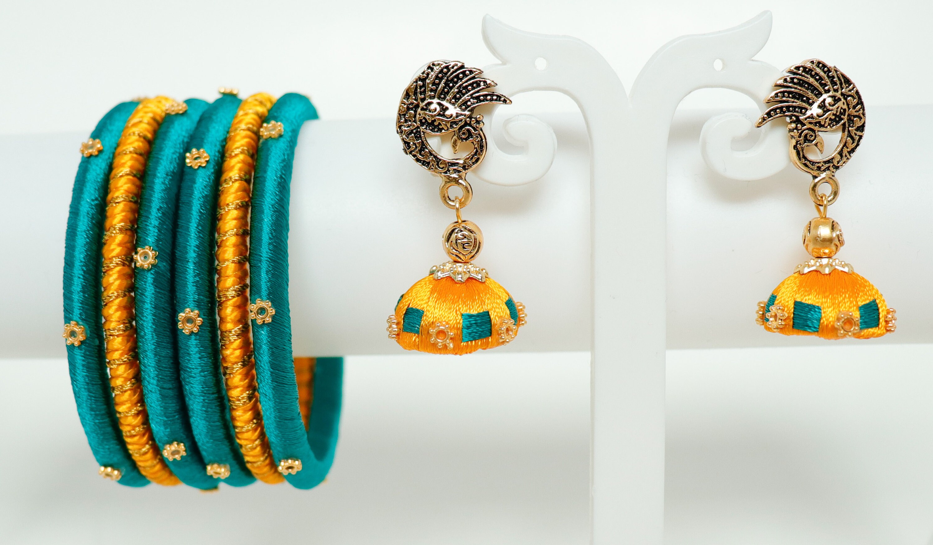 Handcrafted bangleshandmade earringssilk thread Etsy