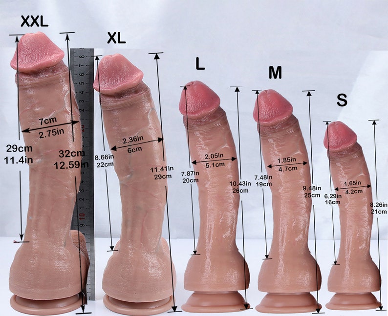 5 maten Supergrote dildo, gigantische dildo, fantasiedildo, ultra-realistische dildo, realistische dildo met zuignap, realistische lul in huidskleur. afbeelding 7