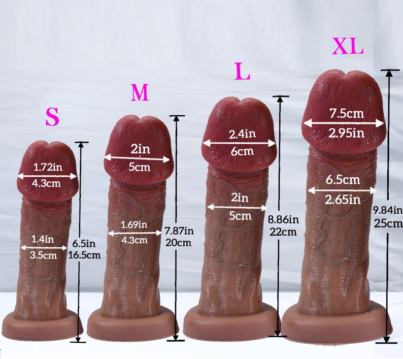 3 COLOR Large Glans Dildo, Sexy Foreskin Dildo, Ultra Realistic Dildo, Fantasy Dildo, Skin Color realistic Cock, Liquid Silicone Dildos. image 10