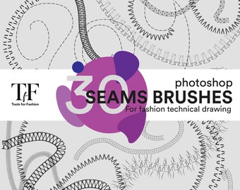 Sewing Brushes for Photoshop