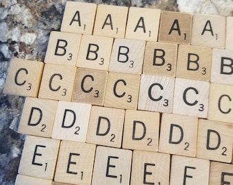 Single Scrabble Anagram Tiles, You PICK Scrabble Tile Letters, Single Alphabet Letter, Vintage Scrabble Letters, Vintage Anagrams for Crafts