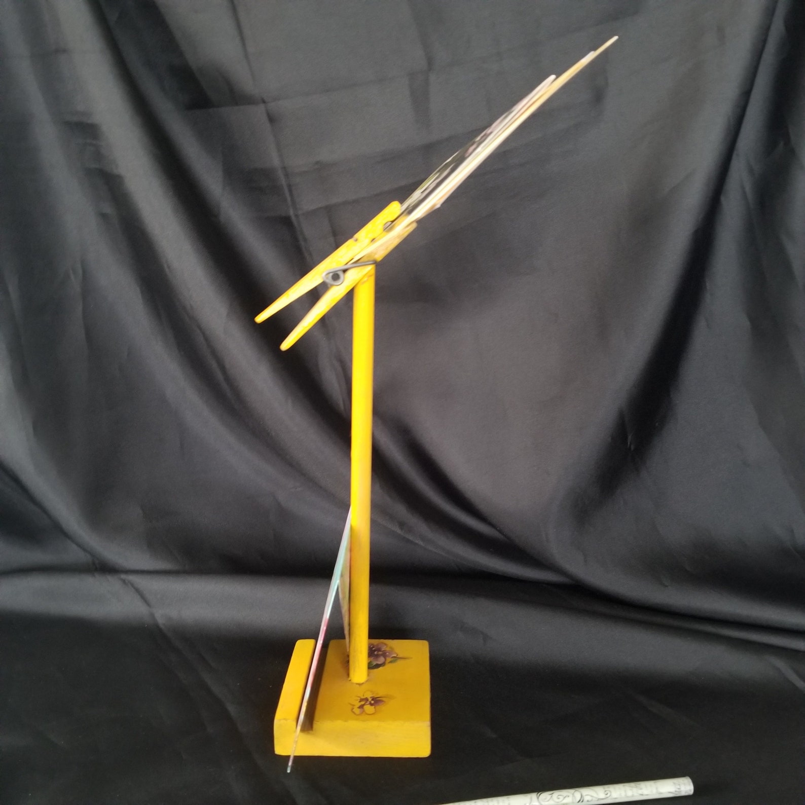 Wood Clothespin Holder Stand Picture Stand Notes or Mail Etsy