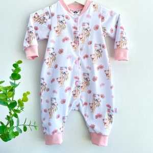 Pijama de algodón orgánico para recién nacidos, ropa de koala para bebé, mono de animales australianos, regalo de baby shower hecho a mano, conjunto para bebé niña que regresa a casa.