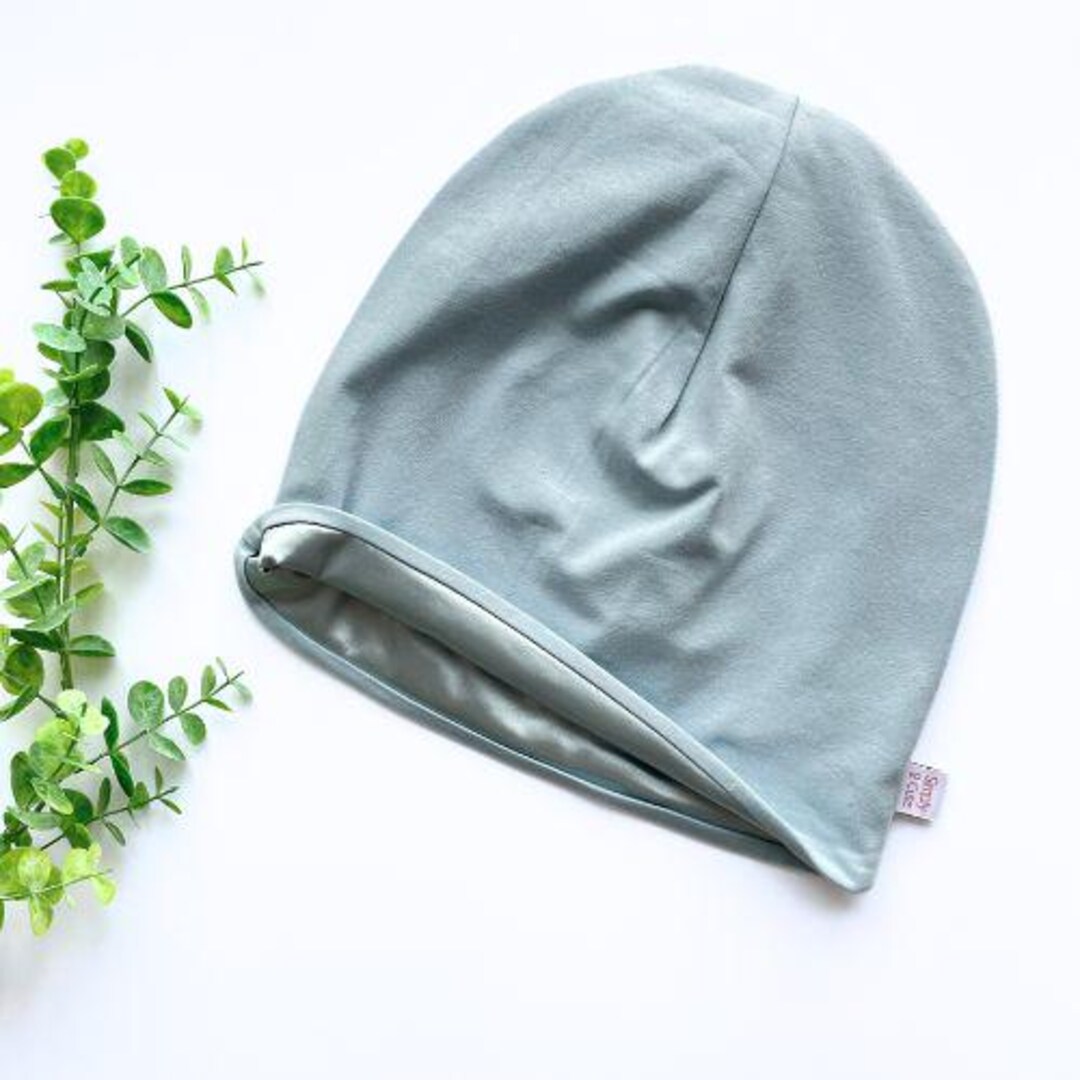 Slouchy Beanie Hat Satin Lined Sleep Cap Satin Bonnet Chemo Headwear Caps Amazon.com: Silk Satin Lined Bonnet Sleep Cap - Adjustable  main image 2