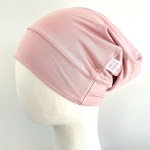Bamboo Chemo Beanie for Hair Loss, Soft Sleep Cap for Sensitive Scalp, Lightweight Cancer Alopecia Hat Gift for Kids, Women & Men