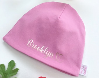 Personalized satin lined beanie, Satin lined beanie infant, Satin lined beanie toddler, Adult satin lined beanie, Personalized beanie hat