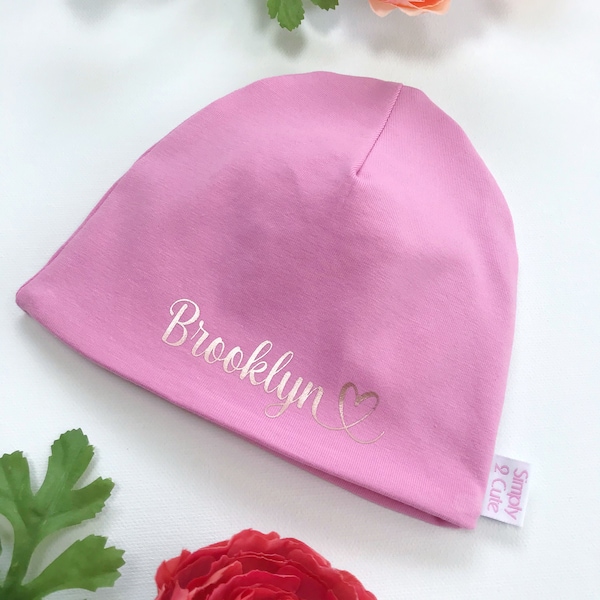 Personalized satin lined beanie, Satin lined beanie infant, Satin lined beanie toddler, Adult satin lined beanie, Personalized beanie hat