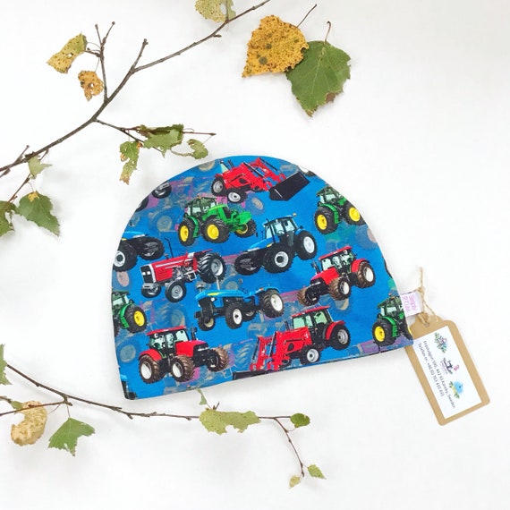 Blaue Traktor Mutze Junge Traktor Mutze Kind Traktor Mutze Etsy