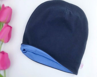 Slouchy Satin lined beanie, Plain coloured beanie,  Adult slouchy beanie, Women's Slouchy beanie, Frizz control cap, Satin Lined Sleep Cap