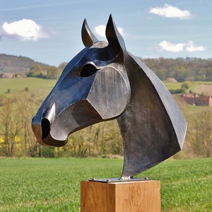 DIY Horse head welding sculpture patterns DXF and PDF image 1