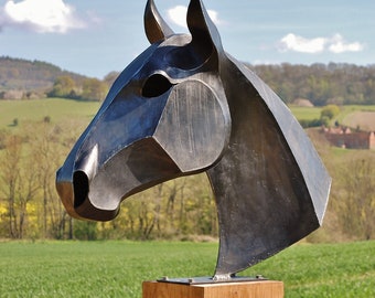 DIY Horse head welding sculpture patterns - DXF and PDF