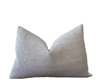 Petite Ikat Linen Blue/Grey/Oatmeal Fabric Panel Make A Cushion  Craft 