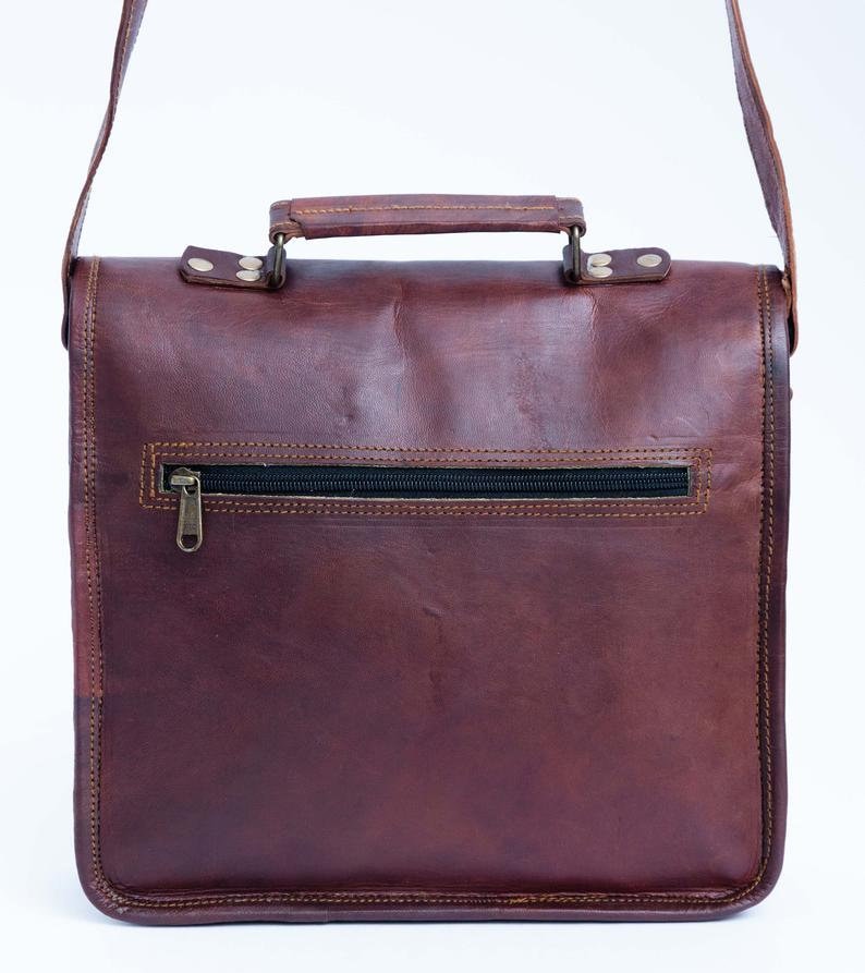 Handmade Brown Leather Bag Purse Messenger BagVintage StyleLeather Hand BagCross body BagShoulder Bag