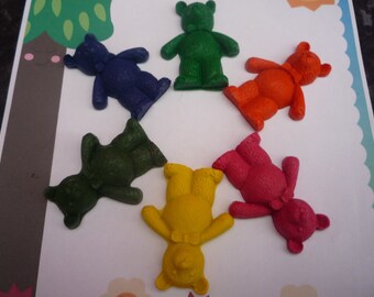 tractor shaped novelty wax crayons x 6 crayons handmade