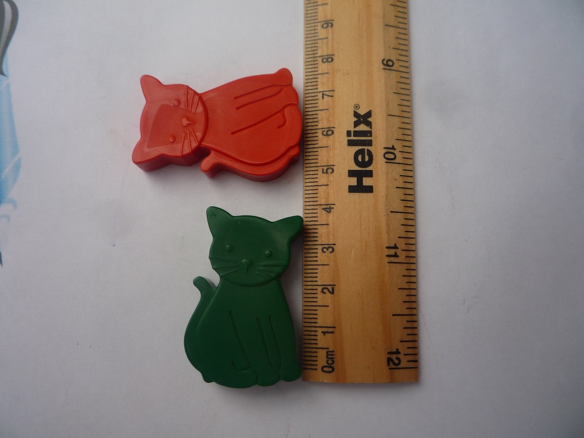 8 Kitten Cat Novelty Wax Crayons Etsy