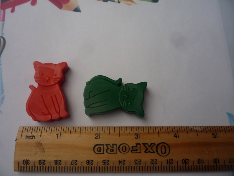 8 Kitten Cat Novelty Wax Crayons Etsy