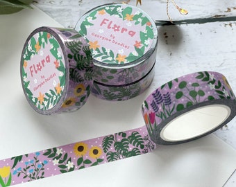Floral washi tape | washi, tape, digital art, floral, bujo, bullet journal, stationary