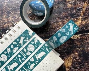 Woodland Creatures Washi Tape | Bullet Journal Tape
