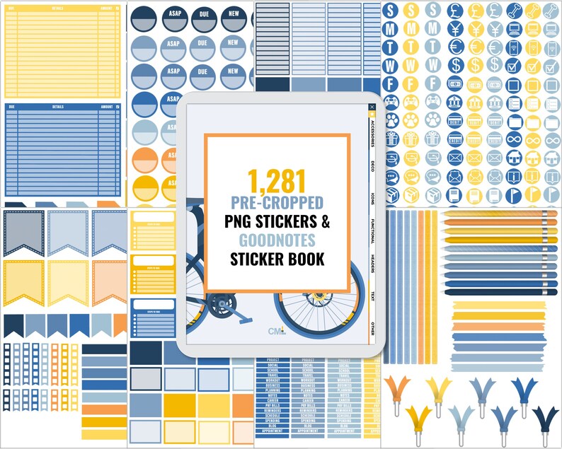 July 2020 June 2021 Digital Planner PDF & Goodnotes Sticker Etsy