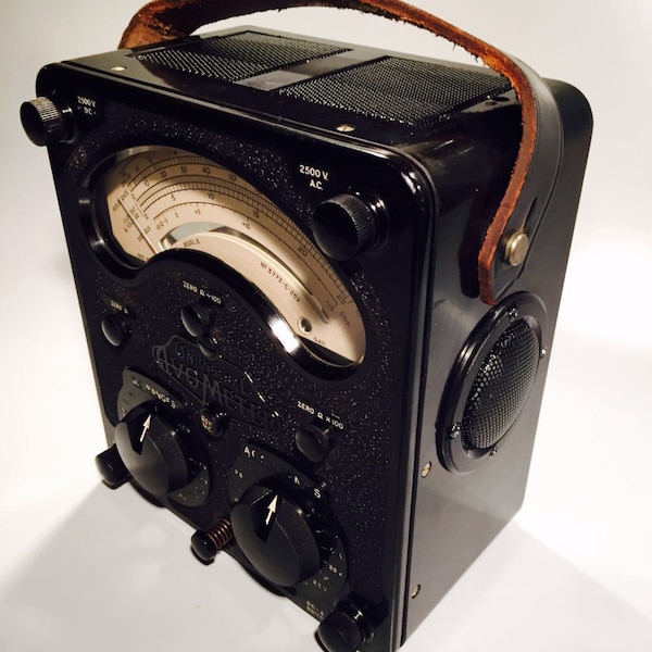 VERKAUFT *** Vintage Avo Meter umgerechnet auf Bluetooth 4 Stereo-Lautsprechersystem mit Fernbedienung