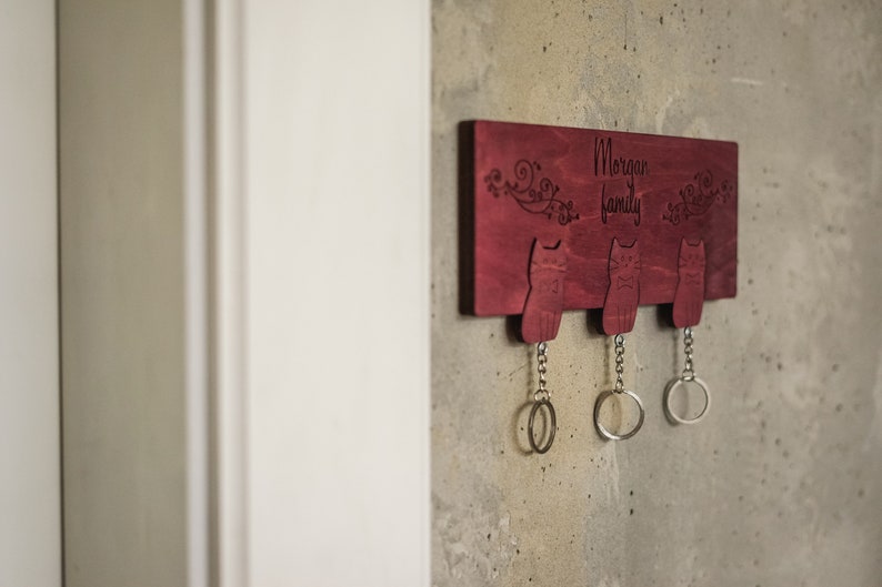 Custom Key Chain Holder for Wall Personalized Wooden Wall Key Etsy