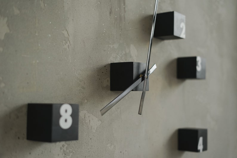 Big office wall clock Large oversized clock for wall Wooden Etsy