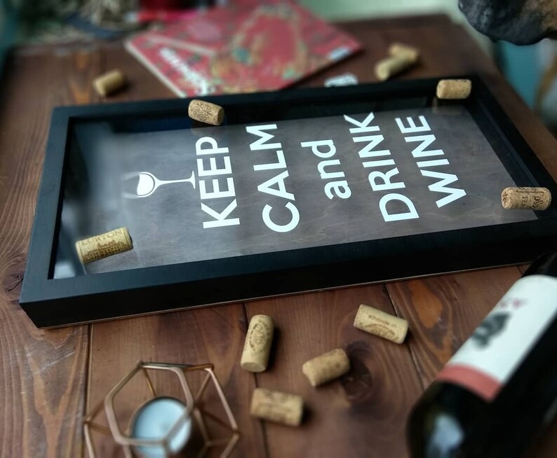 Wine cork holder Wine cork memories box Wine accessories Etsy