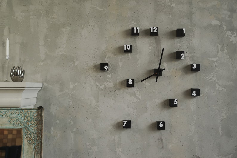 Big office wall clock Large oversized clock for wall Wooden Etsy