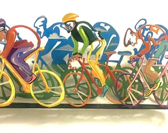 Bicycles "The Race”, Table Sculpture, Bicycle Sculpture, bicycle art, bicycle artwork, Metal Art, Tabletop, Metal bicycles, Metal wall art