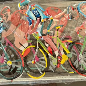 Bicycles &quot;The Race Special Edition”, Table Sculpture, Bicycle Sculpture, bicycle art, bicycle artwork, Metal Art, Tabletop, Metal bicycles