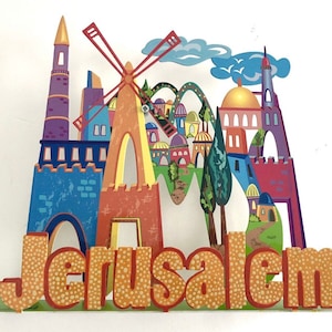 Jerusalem Hamsa 3, Metal Art Hamsa, Good Luck Charm, Judaica Art, Wall Decor, Evil Eye Hamsa