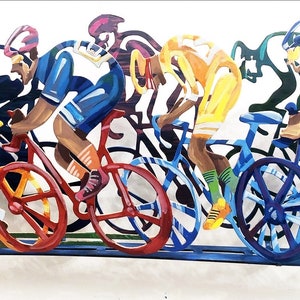 Bicycles &quot;The Race”, Table Sculpture, Bicycle Sculpture, bicycle art, bicycle artwork, Metal Art, Tabletop, Metal bicycles, Metal wall art